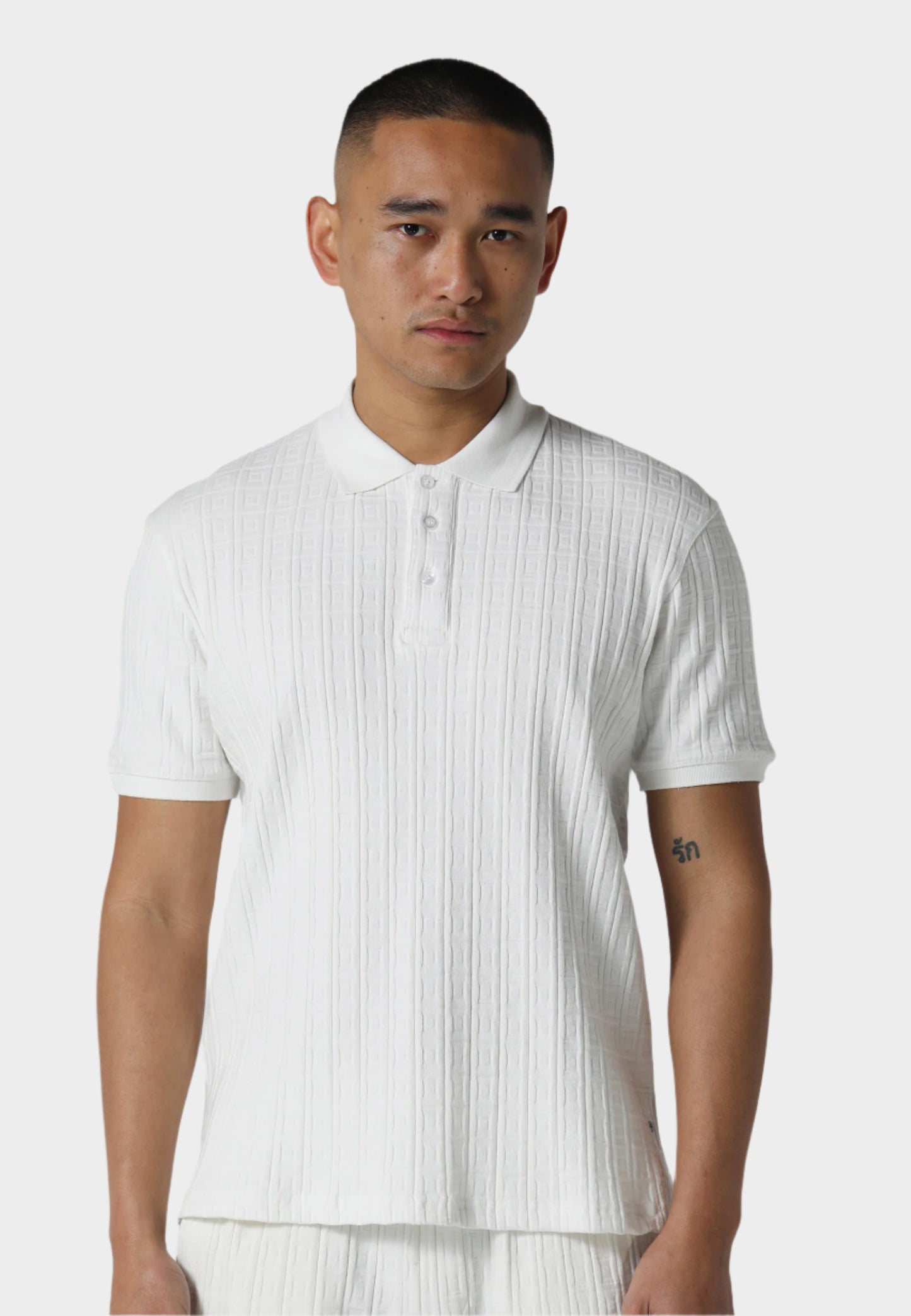 Farton Bone White Polo Shirt