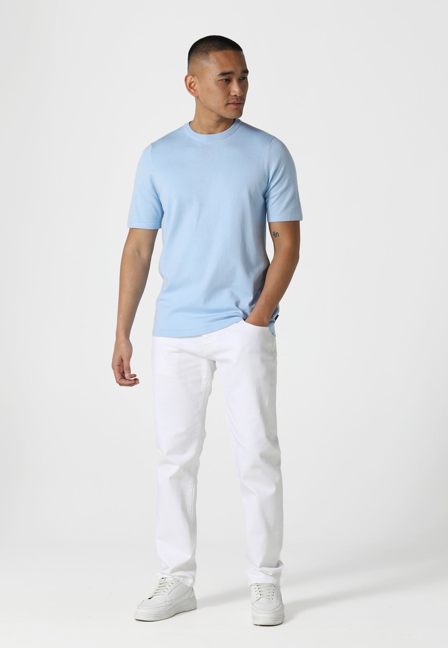 Filler Oceanic Blue Knitted T-Shirt