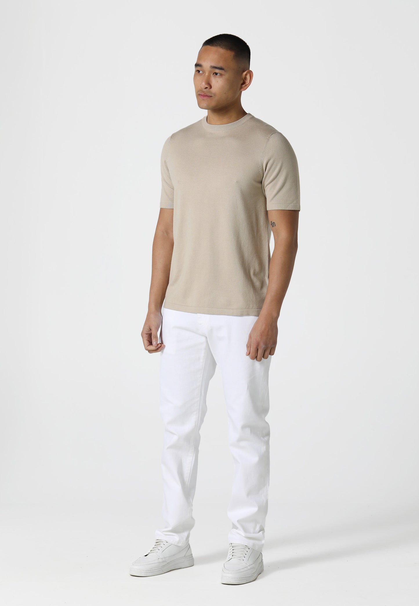 Filler Pastel Camel Knitted T-Shirt