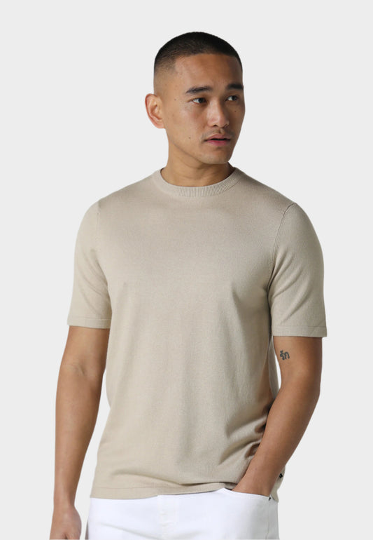 Filler Pastel Camel Knitted T-Shirt