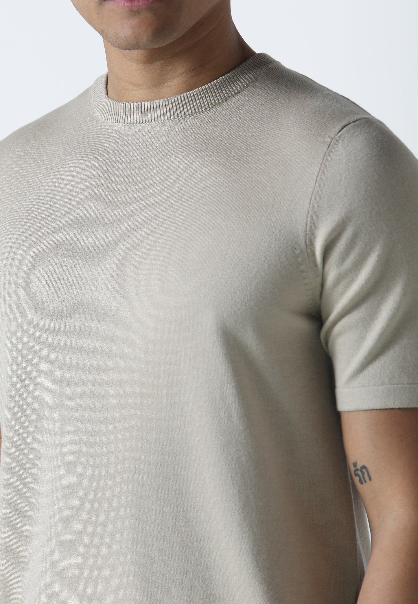 Filler Pastel Camel Knitted T-Shirt