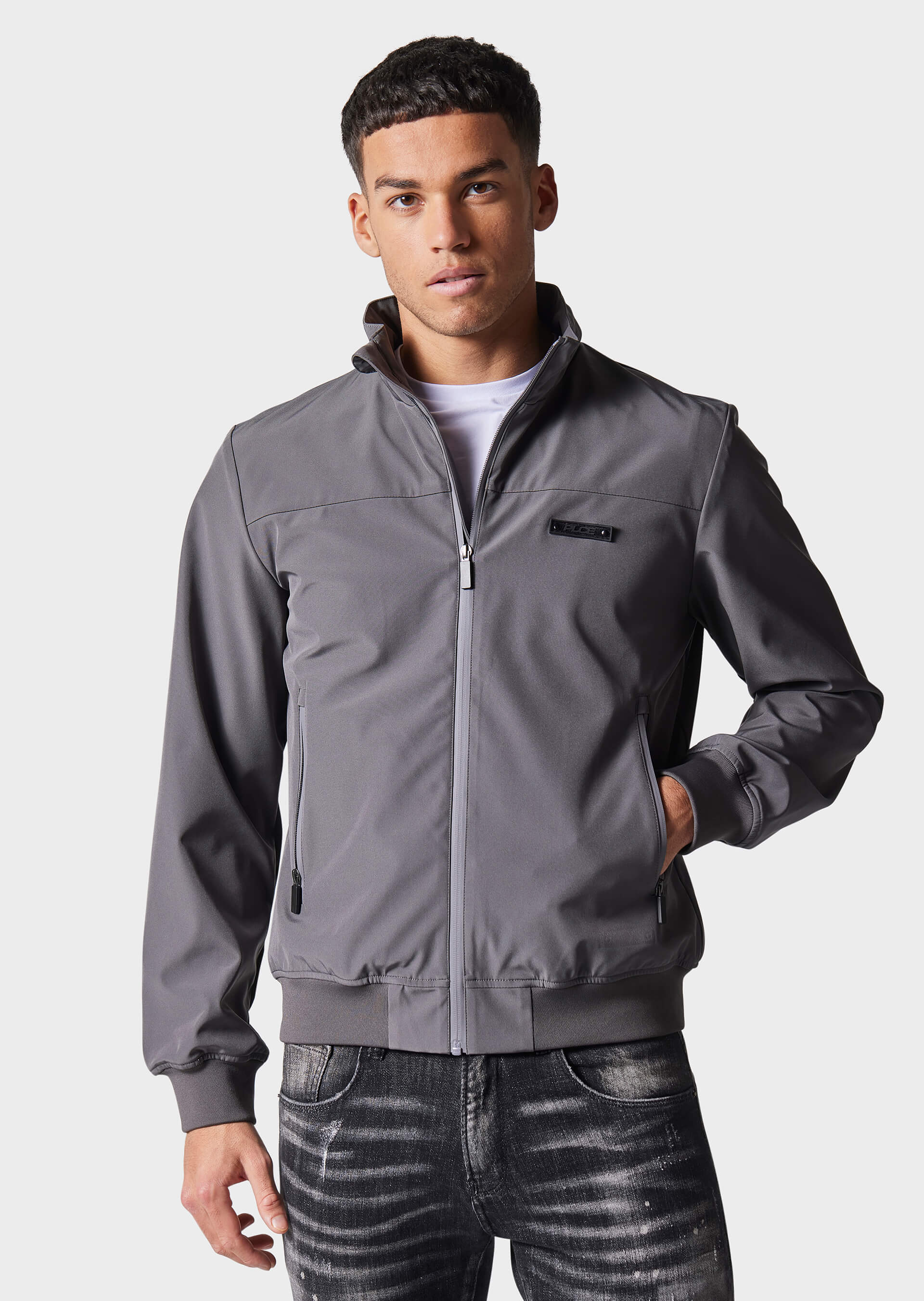 Members only iconic outlet racer jacket grey